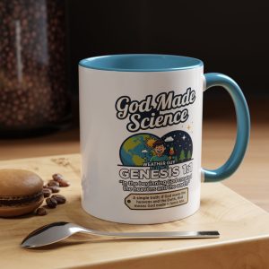 God Made Science Coffee Mug — "Genesis 1:1" Christian Faith & Science Accent Mug