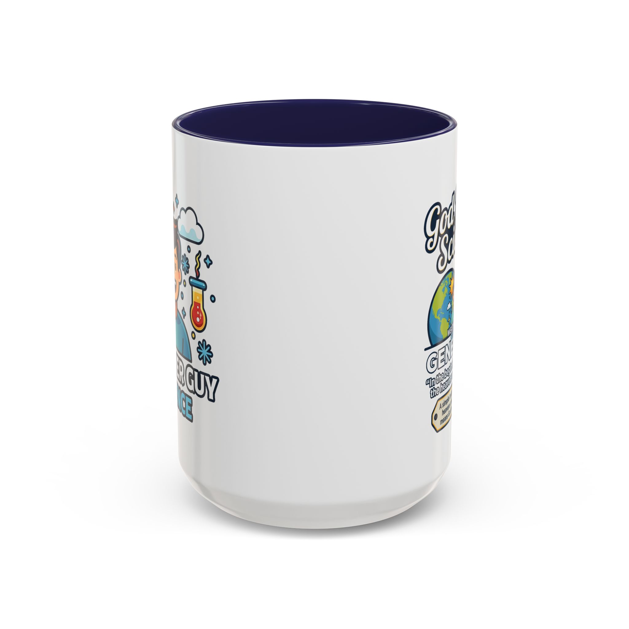God Made Science Coffee Mug — "Genesis 1:1" Christian Faith & Science Accent Mug - Image 27