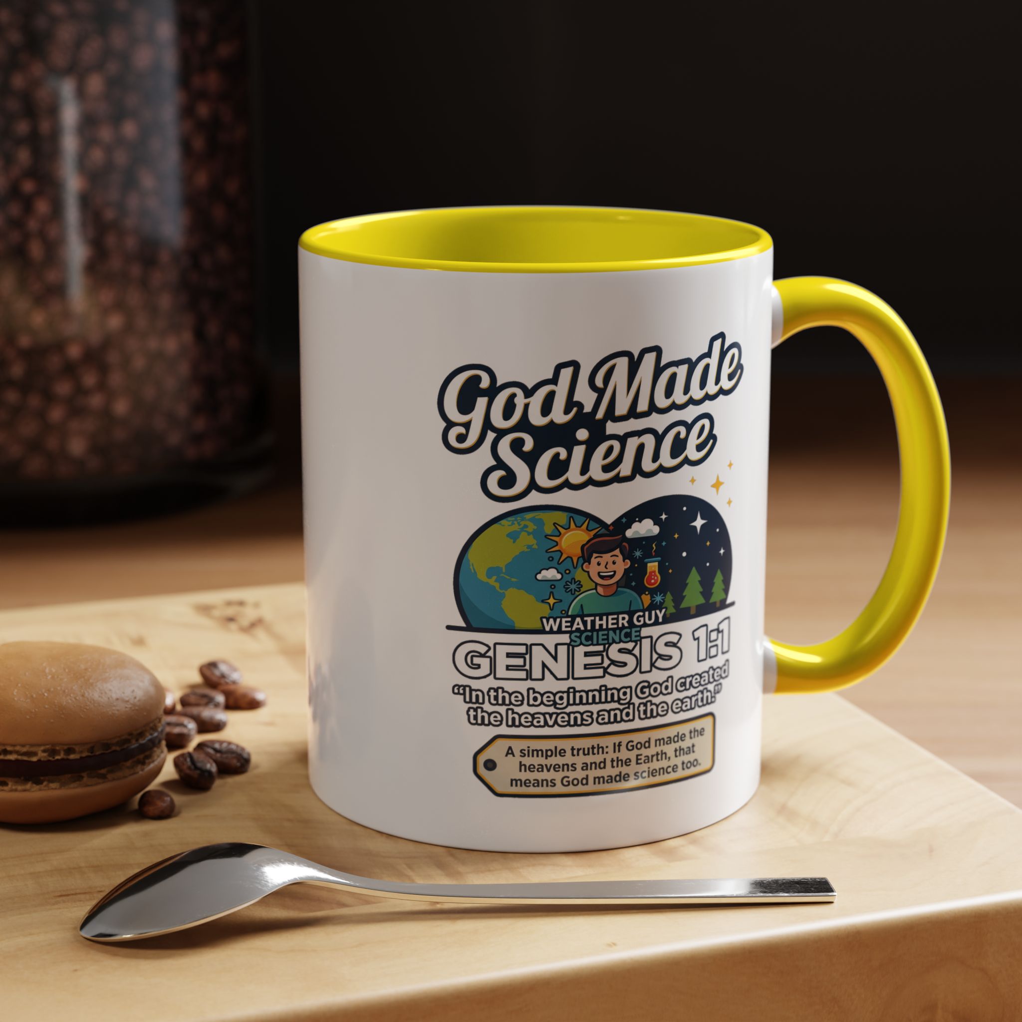 God Made Science Coffee Mug — "Genesis 1:1" Christian Faith & Science Accent Mug - Image 56