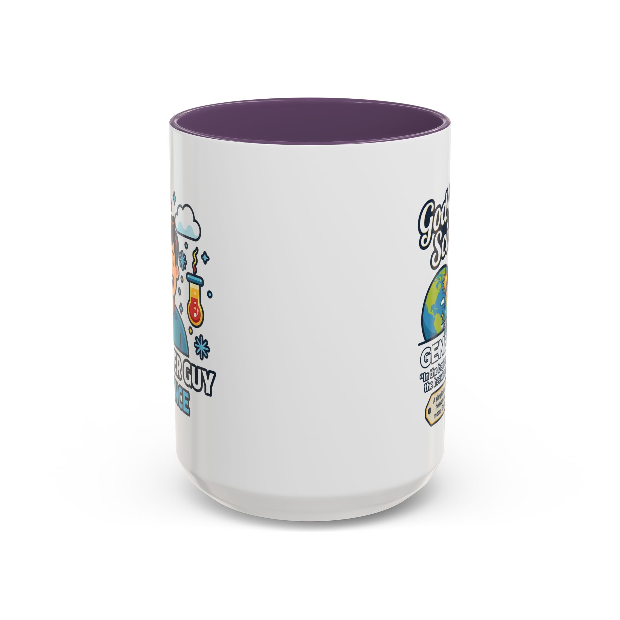 God Made Science Coffee Mug — "Genesis 1:1" Christian Faith & Science Accent Mug - Image 82