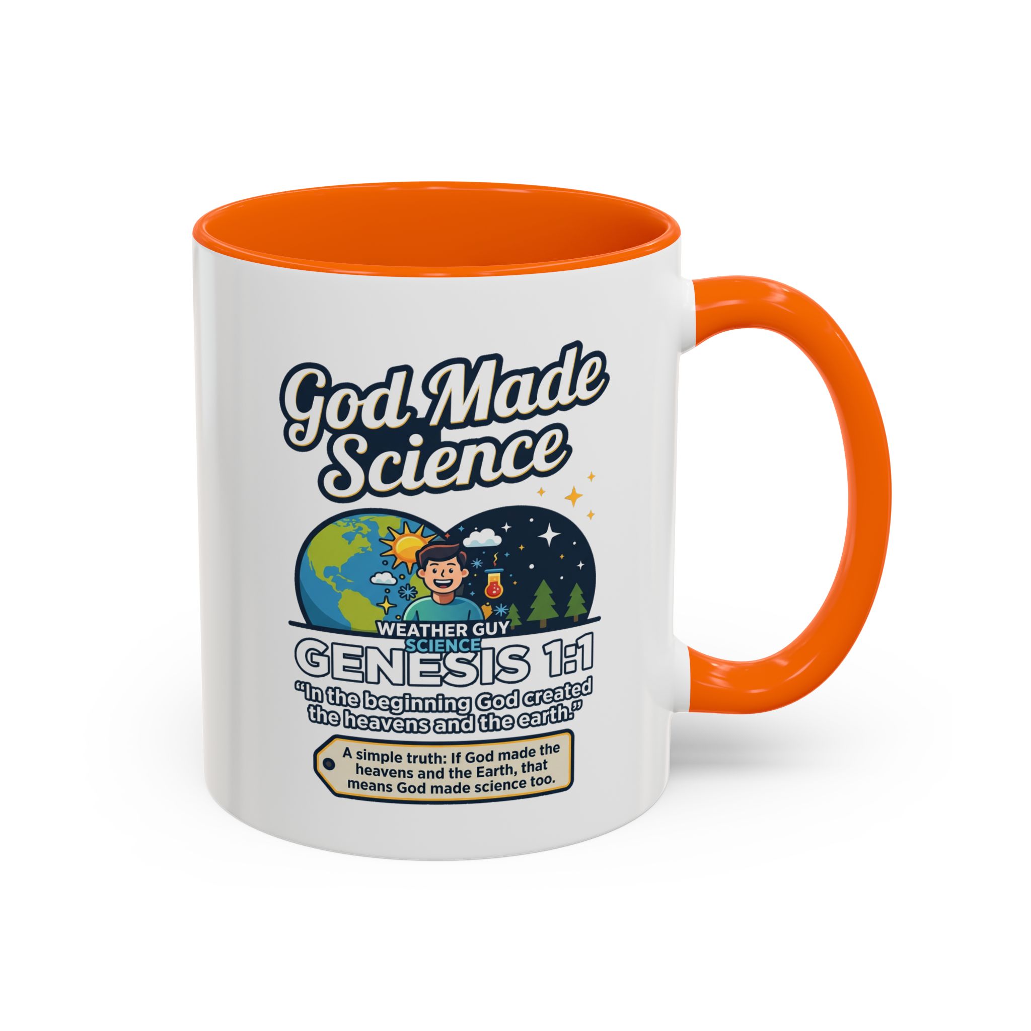 God Made Science Coffee Mug — "Genesis 1:1" Christian Faith & Science Accent Mug - Image 53