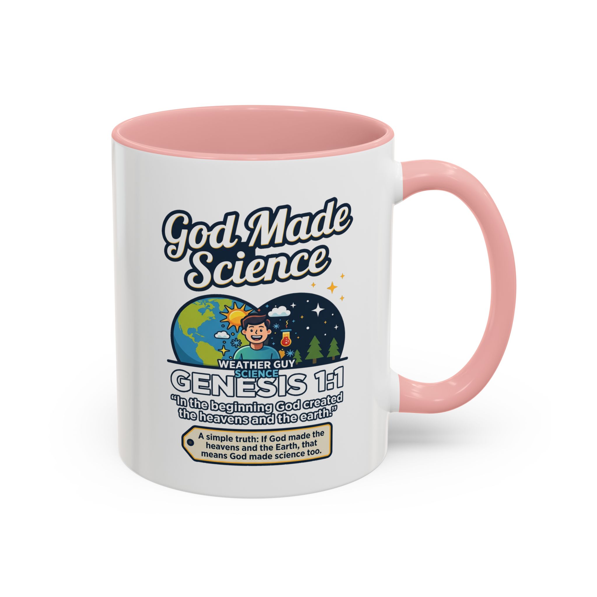 God Made Science Coffee Mug — "Genesis 1:1" Christian Faith & Science Accent Mug - Image 13