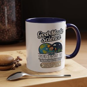 God Made Science Coffee Mug — "Genesis 1:1" Christian Faith & Science Accent Mug
