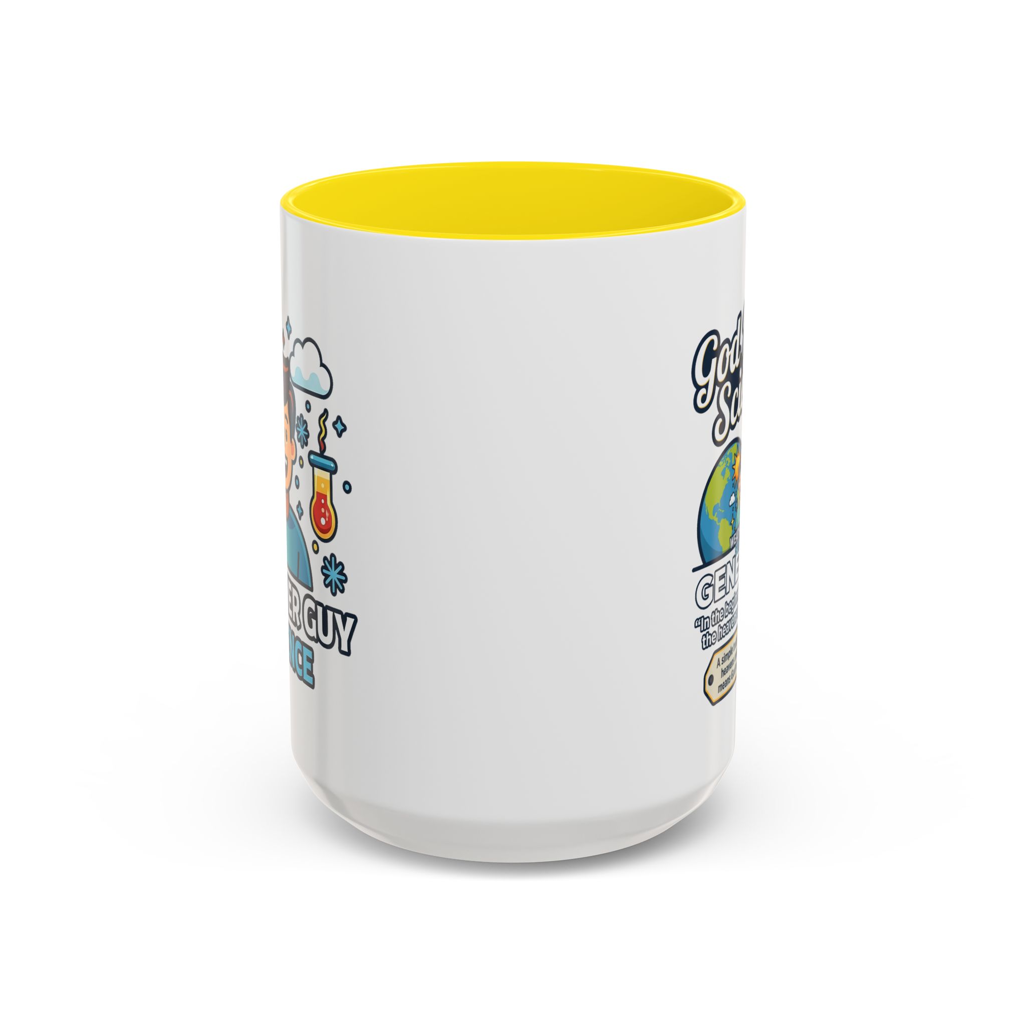 God Made Science Coffee Mug — "Genesis 1:1" Christian Faith & Science Accent Mug - Image 67