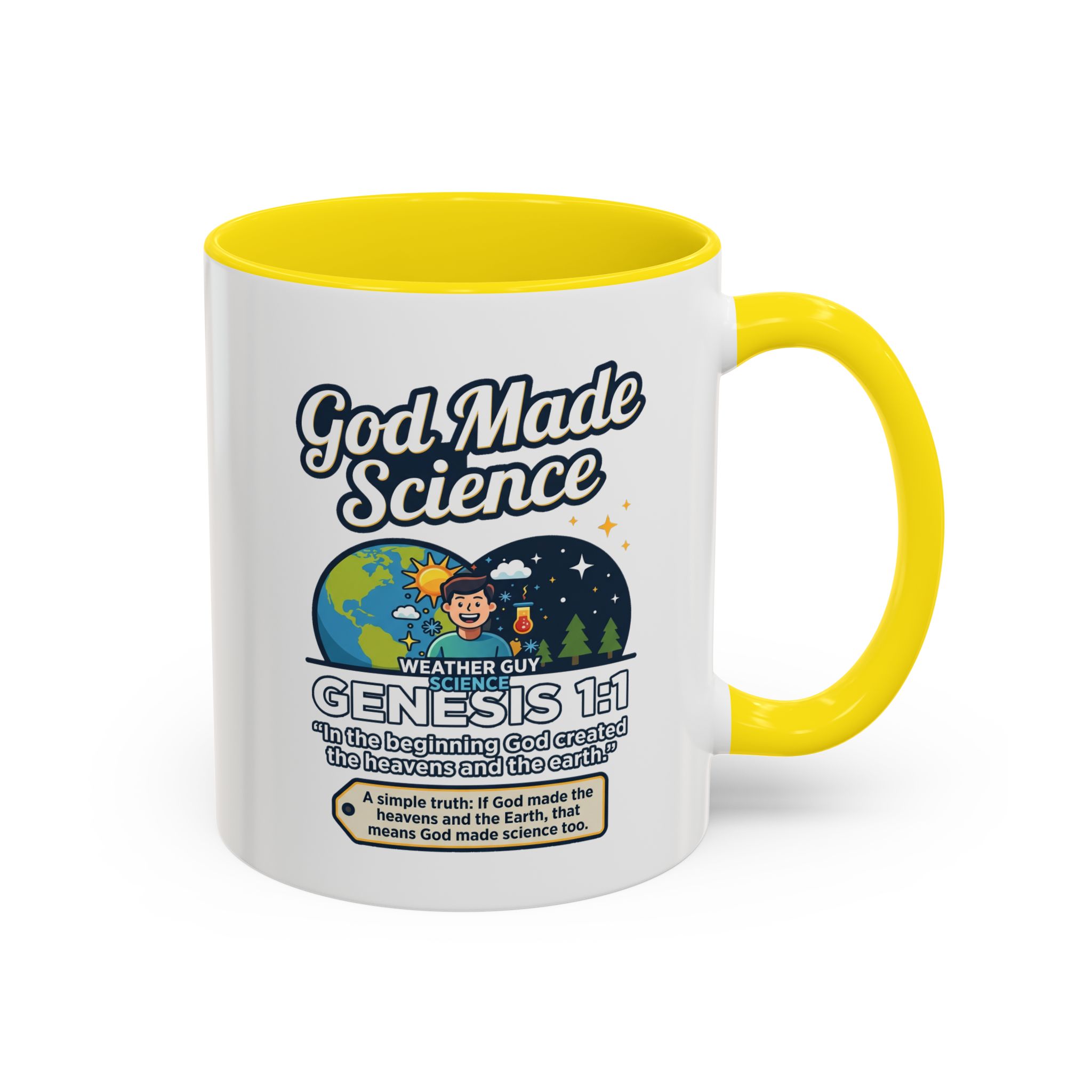 God Made Science Coffee Mug — "Genesis 1:1" Christian Faith & Science Accent Mug - Image 58